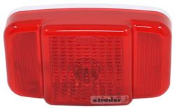 Peterson Combination Trailer Tail Light - 4 Function - White Base - Red Lens - Passenger Side - V457