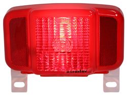 Peterson Trailer Tail Light w/ License Bracket - 5 Function - White Base - Red Lens - Driver Side - V457L
