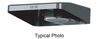 standard range hood 12v ventline pinnacle ductless rv with light - 20 inch wide black w/ stainless steel