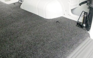 VanRug Custom Floor Mat for Cargo Vans - Charcoal Gray - Carpet 3/4 Inch Thick VRF92