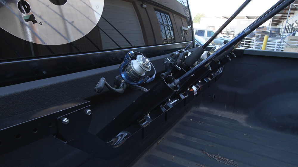 Viking Solutions Adjustable Fishing Rod Carrier for Trucks - Aluminum -  Black - 6 Rods Viking Solutions Fishing Rod Holders VS54FR