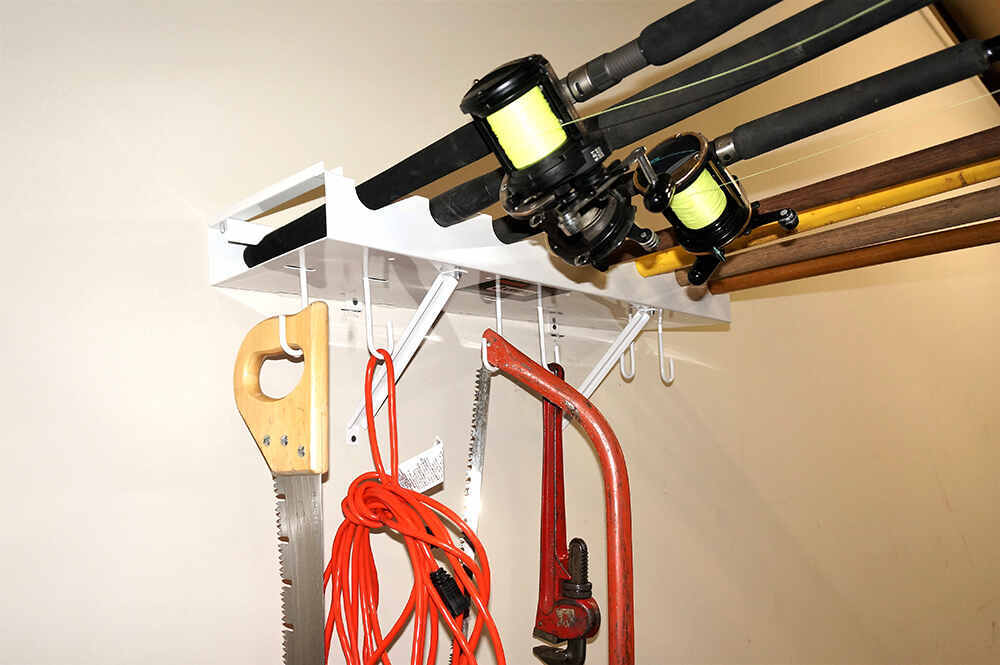 Viking Solutions 2-in-1 Truck Fishing Rod Carrier and Storage Wall