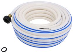 AquaFresh High Pressure Drinking Water Hose for RV - 50' Long x 1/2" Diameter - White Vinyl