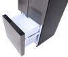 full fridge with freezer 16 cubic feet everchill rv refrigerator w/ drawer - french doors cu ft 12v stainless steel