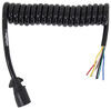 trailer connectors 7 round - blade bargman 7-way rv-style connector w/ 6' long coiled cable end