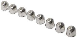 Wheel Masters Lug Nut Covers - Stainless Steel - GMC and Chevy - 1" - Qty 8 - WM8010