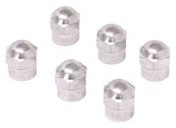 Wheel Masters Valve Stem Caps - Nickel-Plate Brass - Qty 6 - WM8030