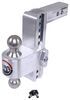 adjustable ball mount class iv 8000 lbs gtw 180 hitch 2-ball w/ stainless steel balls - 2 inch 8 drop 9 rise 8k
