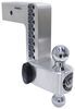 weigh safe trailer hitch ball mount adjustable drop - 8 inch rise 9 180 2-ball for 3 drop/9 21k aluminum