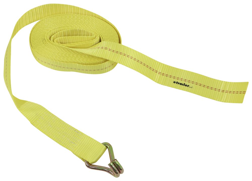 Brophy Tie-Down Strap for Truck and Trailer Winch - Double J-Hook - 2" x 27' - 3,333 lbs - WSJH
