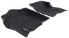 custom fit rubber with plastic core weathertech front auto floor mats - black