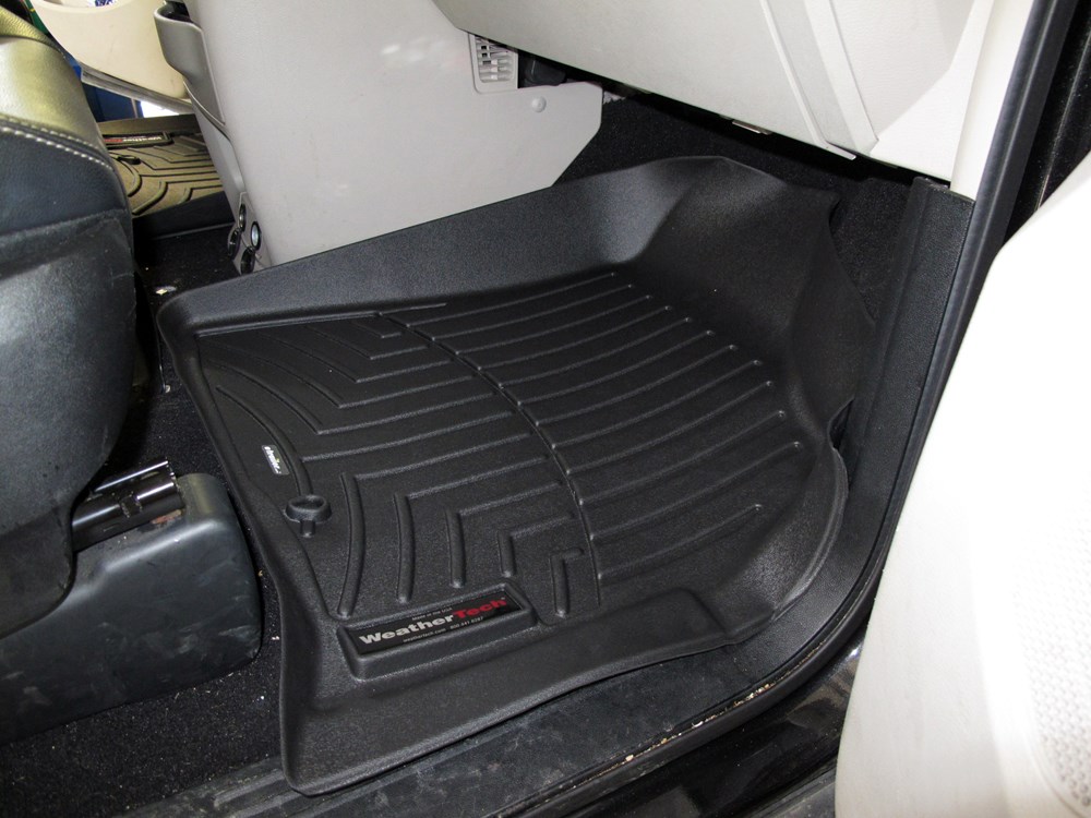 2012 Chrysler Town and Country WeatherTech Front Auto Floor Mats - Black Weathertech Floor Mats Chrysler Town And Country