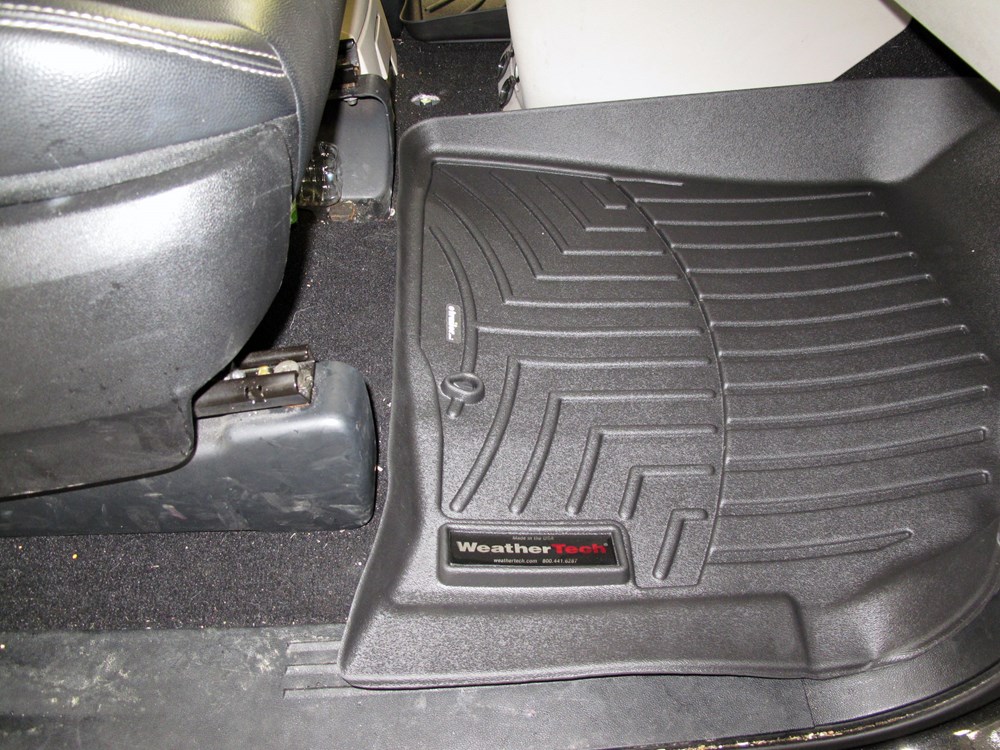 2012 Chrysler Town and Country WeatherTech Front Auto Floor Mats - Black Weathertech Floor Mats Chrysler Town And Country