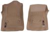 custom fit rubber with plastic core weathertech front auto floor mats - tan