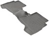 WeatherTech 2nd Row Rear Auto Floor Mat - Gray Rubber with Plastic Core WT464592