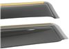 side window front and rear windows weathertech rain guards with dark tinting - 4 piece