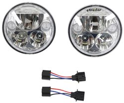 Vortex Headlight Conversion Kit - Sealed Beam to LED w/ Halo Ring - 5-3/4" - Chrome - H4 - XIL-575RDKIT