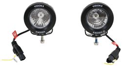 Custom Vision X Optimus Round Prime LED Fog Light Upgrade Kit - Narrow Spot Beam - Jeep JKX - XIL-OE13JKXOPR