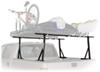 fixed height over the bed yakima outdoorsman 300 ladder rack with 58 inch crossbars for compact trucks