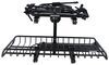 platform rack with cargo basket fits 2 inch hitch yakima exo swing away bike w/ carrier - hitches