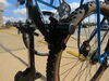 2021 jeep gladiator  hanging rack tilt-away yakima hangtight bike for 4 bikes - 2 inch hitches tilting