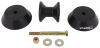 rollers 3 inch diameter bow roller assembly w/ bells for wide bracket - tpr 1/2 shaft black