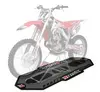Risk Racing factory pit mat and motorcycle. 