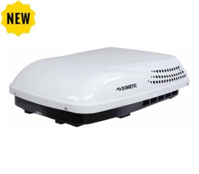 Dometic Penguin II Low Profile RV Air Conditioner in white. 