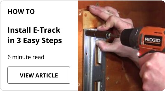 Install E-Track in 3 Easy Steps article.