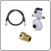 RV Propane regulators and hoses. 