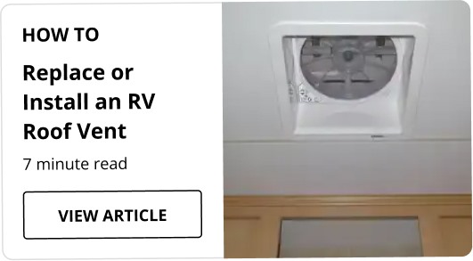 "How to Replace or Install an RV Roof Vent" guide.